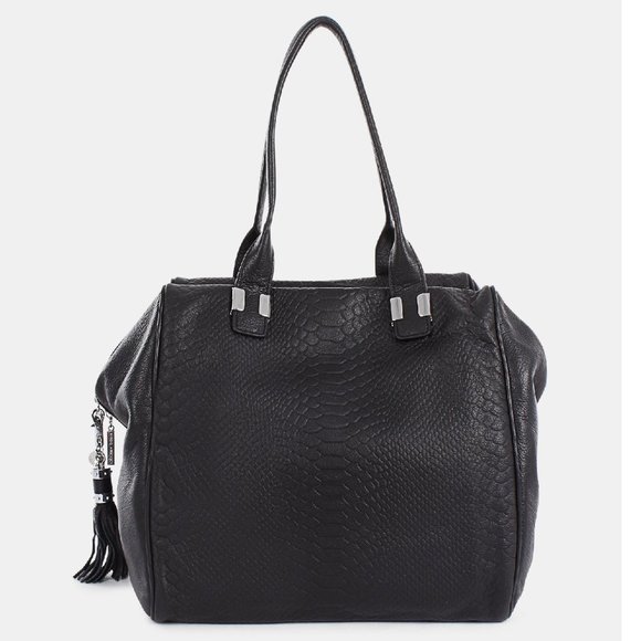 🎁Celine Dion Elegy Snake Embossed Leather Satchel - Picture 4 of 8